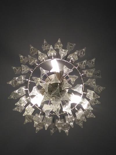  JL Light Style Spiral clear Murano glass triedri chandelier