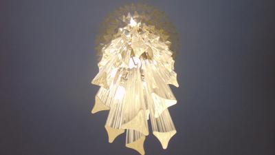  JL Light Style Spiral clear Murano glass triedri chandelier