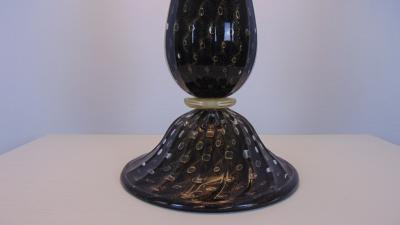  JL Light Style Stem black and gold Murano glass table lamp