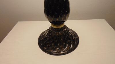  JL Light Style Stem black and gold Murano glass table lamp