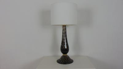  JL Light Style Stem black and gold Murano glass table lamp