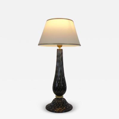  JL Light Style Stem black and gold Murano glass table lamp