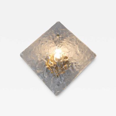  JL Light Style Textured water effect clear Murano glass single wall sconce