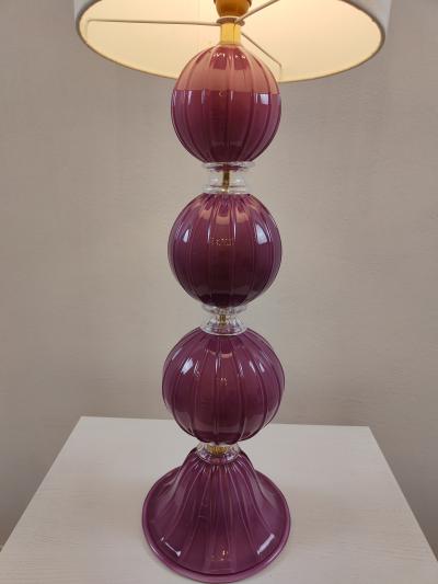  JL Light Style Three Spheres Amethyst Murano glass table lamp
