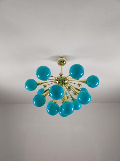 JL Light Style Turquoise Murano glass Spheres Sputnik chandelier