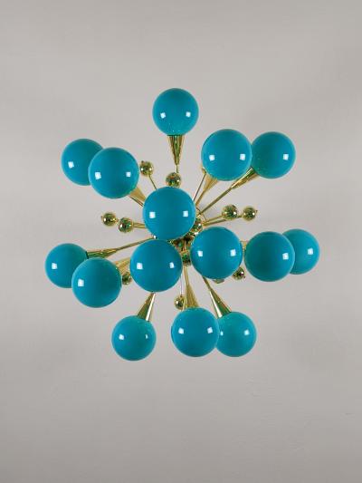 JL Light Style Turquoise Murano glass Spheres Sputnik chandelier