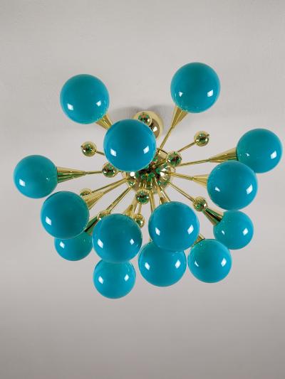 JL Light Style Turquoise Murano glass Spheres Sputnik chandelier