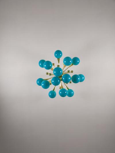 JL Light Style Turquoise Murano glass Spheres Sputnik chandelier
