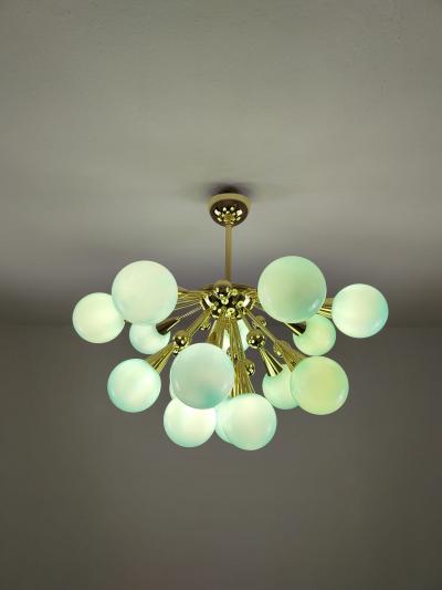 JL Light Style Turquoise Murano glass Spheres Sputnik chandelier