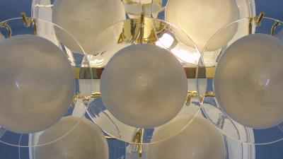  JL Light Style White Murano glass discs chandelier in square shape