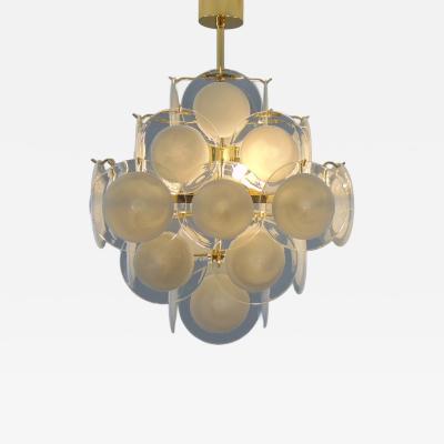  JL Light Style White Murano glass discs chandelier in square shape