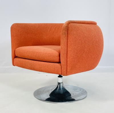 JOSEPH D URSO Swivel Lounge Chair by Joseph DUrso for Knoll Signed USA 2009
