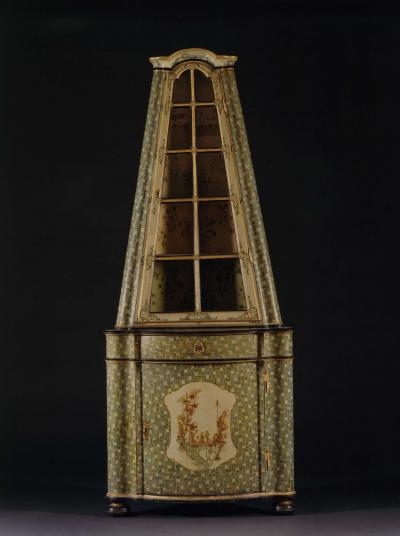  JOSEPHUS MOY 9124 A ROYAL PAINTED CORNER CABINET ATTRIBUTED TO JOSEPHUS MOY