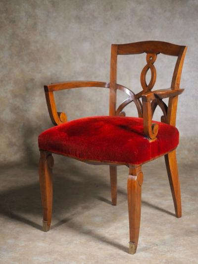  JULES EMILE LELEU Jules Leleu THREE PAIRS of armchairs