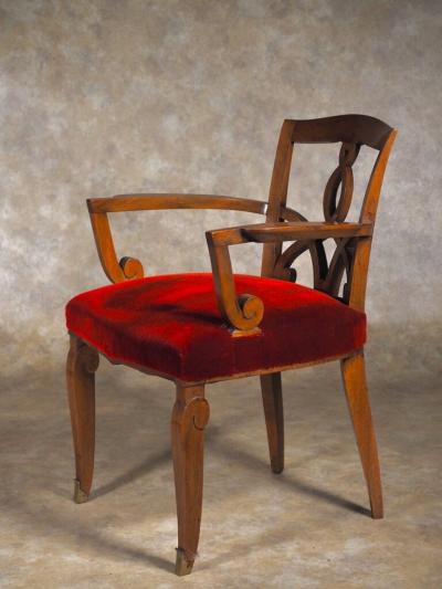  JULES EMILE LELEU Jules Leleu THREE PAIRS of armchairs