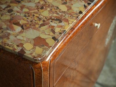  JULES EMILE LELEU Jules Leleu cabinet in amboyna with inlaid medallion