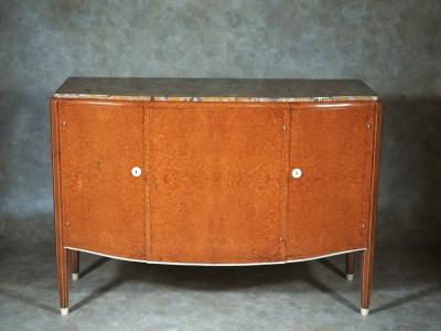  JULES EMILE LELEU Jules Leleu cabinet in amboyna with mahogany interior