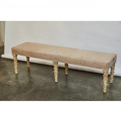  JW Custom Line JW Custom Line Carved Leg Bench with Special Finish