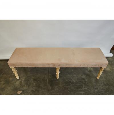  JW Custom Line JW Custom Line Carved Leg Bench with Special Finish