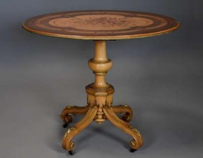  Jackson Graham Exhibition quality centre table in the manner of Jackson Graham