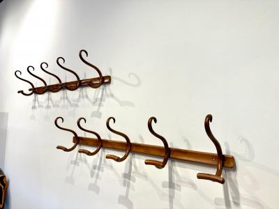  Jacob Josef Kohn Jacob Josef Kohn Bent Wood Coat Hangers Vienna Austria 1890s Two Available