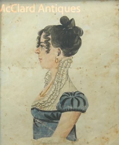  Jacob Maentel Antique Folk Portrait by Jacob Maentel