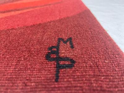  Jacob Mid Century Tapestry Signed and Design by Jacob 4 8 x 5 8 