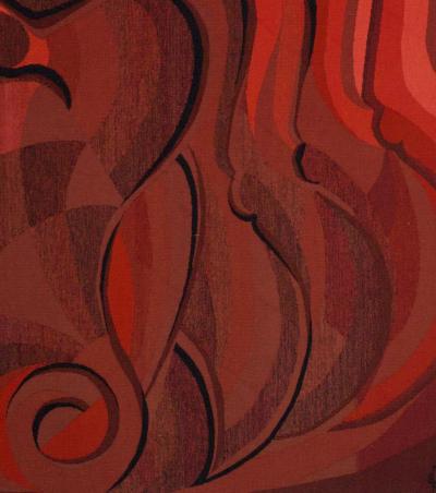  Jacob Mid Century Tapestry Signed and Design by Jacob 4 8 x 5 8 