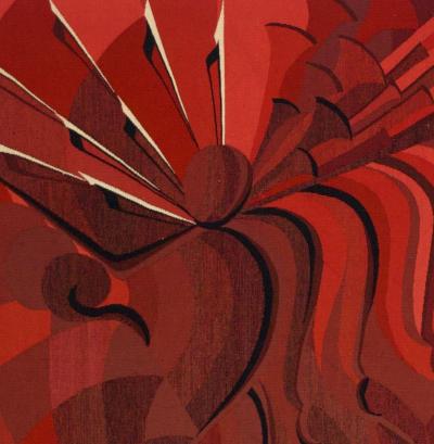  Jacob Mid Century Tapestry Signed and Design by Jacob 4 8 x 5 8 