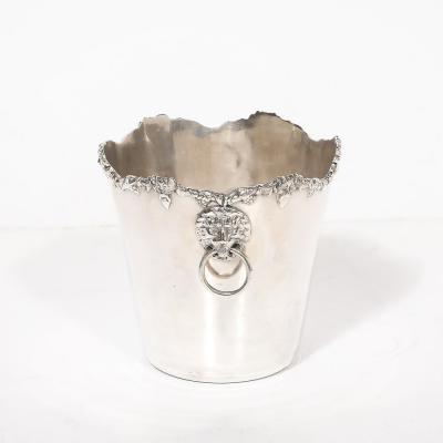  James Deakin Sons Neoclassical Sterling Silver Bacchus Ice Bucket signed James Deakin Sons