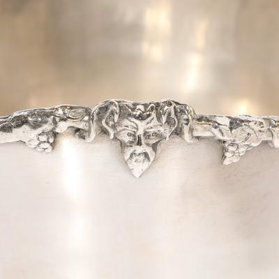  James Deakin Sons Neoclassical Sterling Silver Bacchus Ice Bucket signed James Deakin Sons