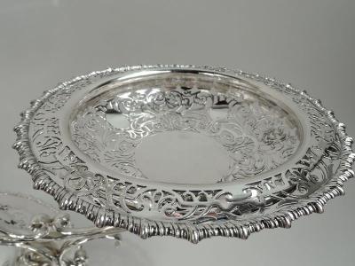  James Dixon Sons Antique English 3 Basket Epergne Centerpiece by James Dixon 1905