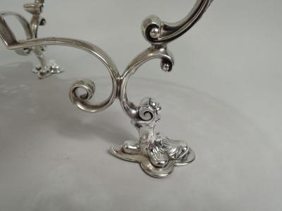  James Dixon Sons Antique English 3 Basket Epergne Centerpiece by James Dixon 1905
