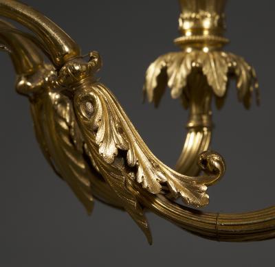  James Dixon Sons Gilded and silvered nickel silver 10light candelabra made by James Dixon Sons