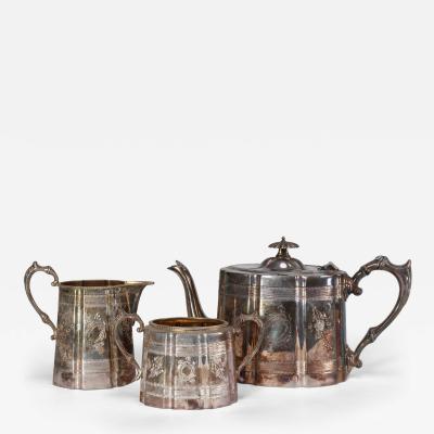  James Dixon Sons James Dixon Sons An Aesthetic Movement Electroplated Britannia Metal Tea Set