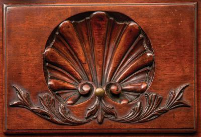  James M Kilvington Inc A Rare Early Rococo Walnut Scrolled Top High Chest