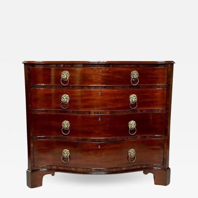  James Winter Sons George III Chippendale Mahogany Serpentine Chest James Winter Sons