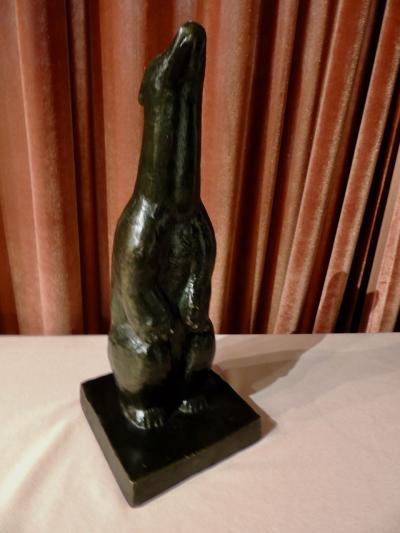  Jan Joel Martel Art Deco Sculpture of a Bear by Martel
