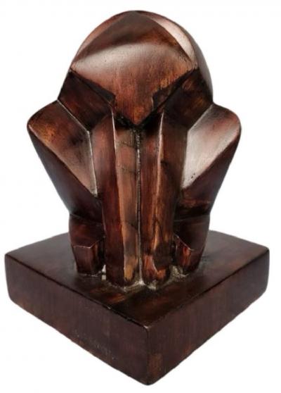  Jan Joel Martel Jan Joel Martel Cubist Art Deco Monkey Baboon Wood Rare 1930