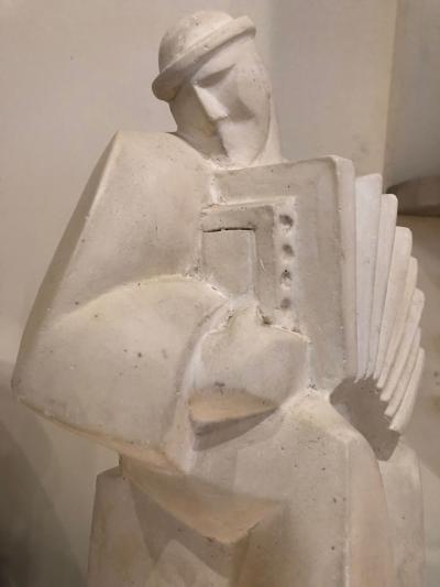  Jan Joel Martel Jan and Joel Martel LAccordioniste The Accordion Player Sculpture Art Deco