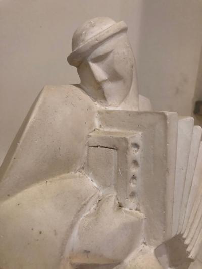  Jan Joel Martel Jan and Joel Martel LAccordioniste The Accordion Player Sculpture Art Deco