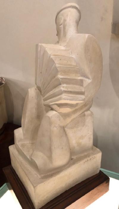  Jan Joel Martel Jan and Joel Martel LAccordioniste The Accordion Player Sculpture Art Deco