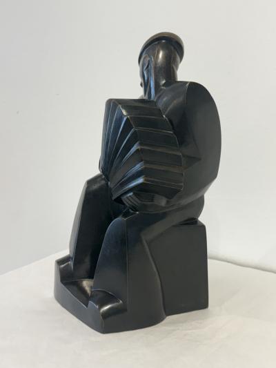  Jan Joel Martel LAccord oniste Art Deco Cubist Bronze Sculpture Jan and Jo l Martel