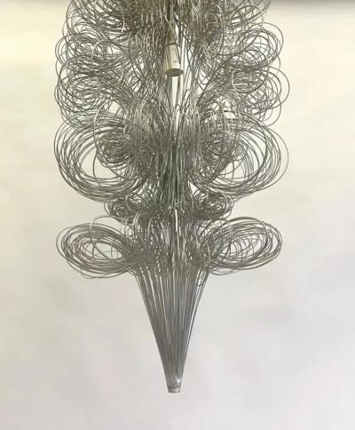  Jannis Kounellis Italian Mid Century Arte Povera Artist Wire Sculpture Chandeliers Kounellis 