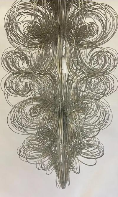  Jannis Kounellis Italian Mid Century Arte Povera Artist Wire Sculpture Chandeliers Kounellis 