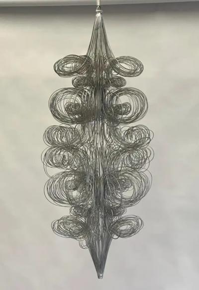  Jannis Kounellis Italian Mid Century Arte Povera Artist Wire Sculpture Chandeliers Kounellis 