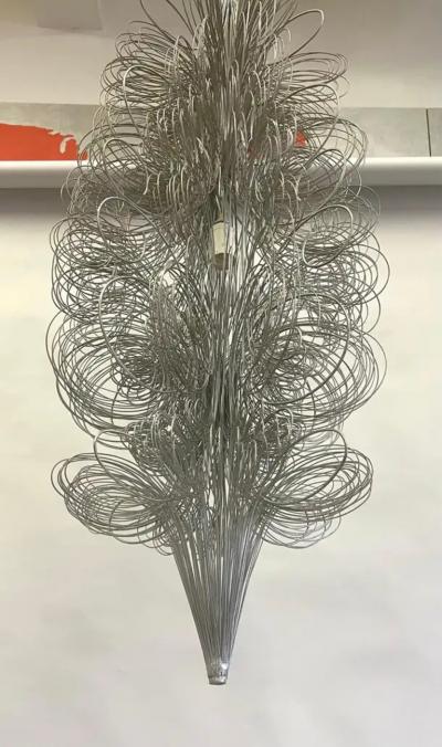  Jannis Kounellis Italian Mid Century Arte Povera Artist Wire Sculpture Chandeliers Kounellis 