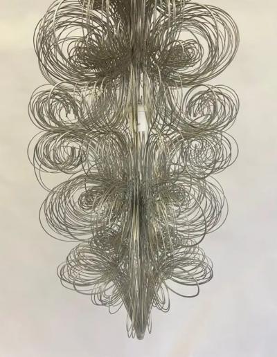  Jannis Kounellis Italian Mid Century Arte Povera Artist Wire Sculpture Chandeliers Kounellis 