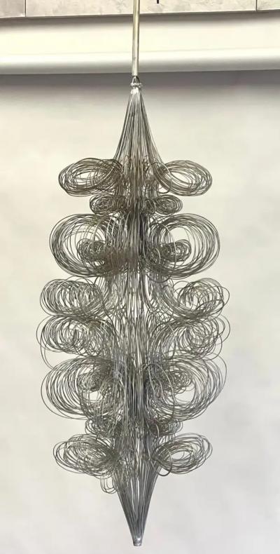  Jannis Kounellis Italian Mid Century Arte Povera Artist Wire Sculpture Chandeliers Kounellis 