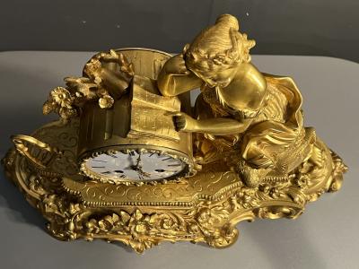  Japy Freres 19TH CENTURY BEAUTIFUL GILT BRONZE FRENCH CLOCK